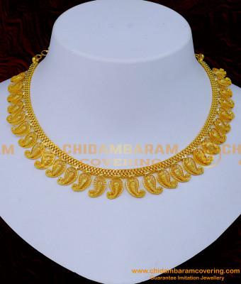 NLC1288 - Beautiful Mango Design Gold Plated Necklace for Wedding