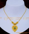 NLC1289 - Modern Simple Emerald Stone Necklace Designs for Girls