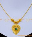 NLC1289 - Modern Simple Emerald Stone Necklace Designs for Girls