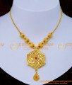 NLC1294 - Real Gold Look Light Weight Ruby Stone Gold Plated Necklace Design 