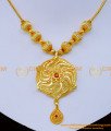 NLC1294 - Real Gold Look Light Weight Ruby Stone Gold Plated Necklace Design 