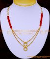 NLC1303 - Modern Light Weight Red Crystal Gold Necklace Designs Online