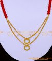 NLC1303 - Modern Light Weight Red Crystal Gold Necklace Designs Online
