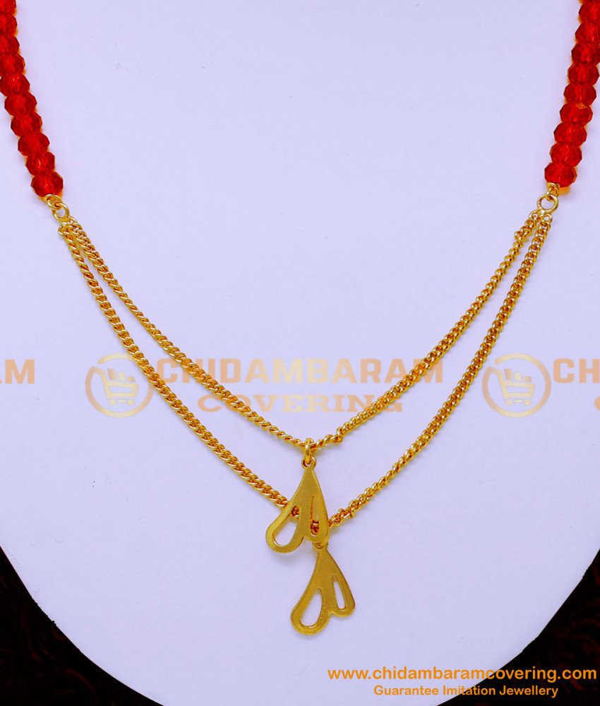 NLC1304 - Unique Gold Plated Red Crystal Beads Western Necklace Online