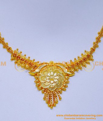 NLC1316 - Gold Plated Jewellery with Guarantee Plain Necklace Online