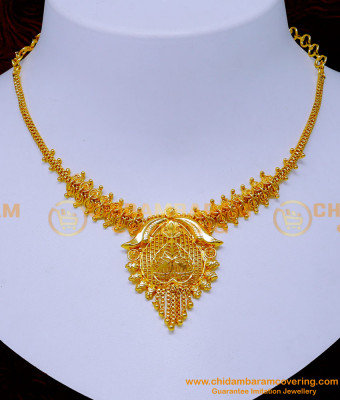 NLC1317 - Indian Bridal Wedding 1 Gram Gold Simple Necklace Designs