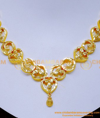 NLC1327 - Wedding Design Simple Bridal Gold Necklace Designs Latest Collection