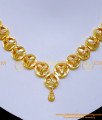 NLC1328 - New Light Weight Plain Gold Necklace Designs for Wedding