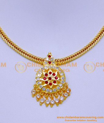 NLC1329 - Impon 5 Metal Jewellery Stone Necklace Design for Women