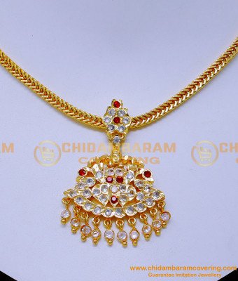 NLC1330 - South Indian Bridal Jewellery Impon Stone Attigai Design 