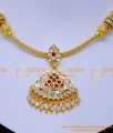 NLC1331 - Indian Bridal Stone Necklace Impon Attigai Online Shopping 