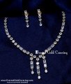 NLC1334 - Elegant Party Wear White Stone Simple Necklace Designs