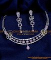 NLC1338 - Beautiful White Stone Necklace Set for Wedding
