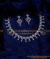 NLC1339 - Party Wear Diamond White Stone Simple Necklace Designs