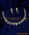 NLC1340 - Unique New Model White Stone Necklace Set for Wedding