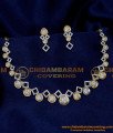 NLC1340 - Unique New Model White Stone Necklace Set for Wedding