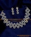 NLC1341 - New Model White Stone Choker Necklace Set for Lehenga 
