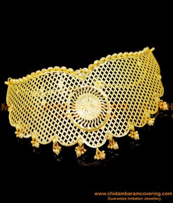 NLC1344 - Buy Gold Forming Bridal Choker Necklace Gold Design