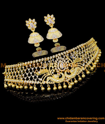 NLC1345 - Latest Artificial Diamond Choker Necklace Online