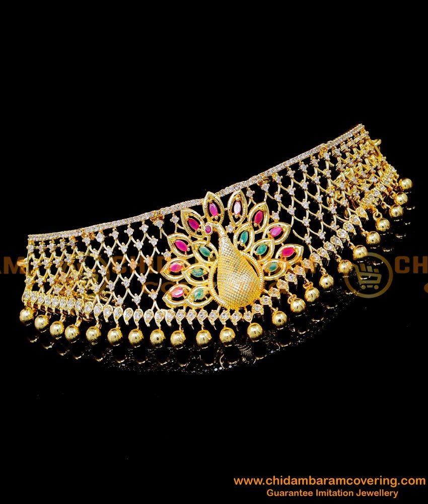 NLC1347 - Beautiful Ad Stone Choker Necklace Set for Lehenga