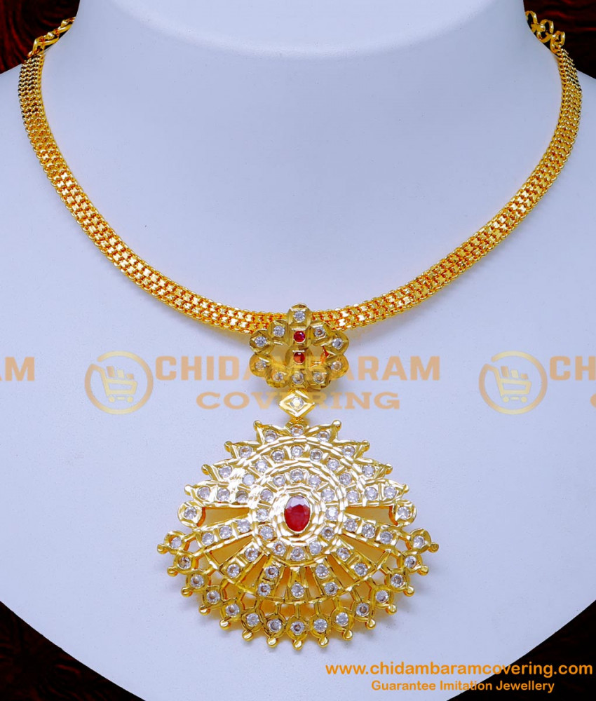 NLC1356 - Five Metal Jewellery Impon Stone Necklace for Women