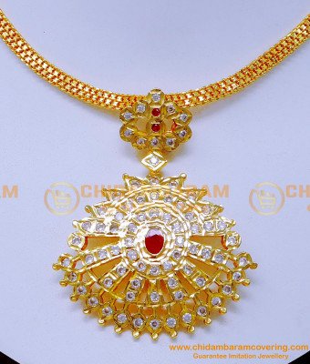 NLC1356 - Five Metal Jewellery Impon Stone Necklace for Women
