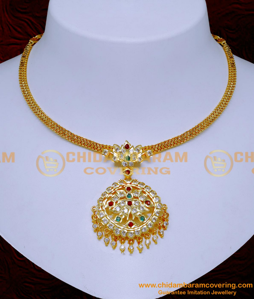 NLC1360 - First Quality Multi Stone Impon Attigai for Women