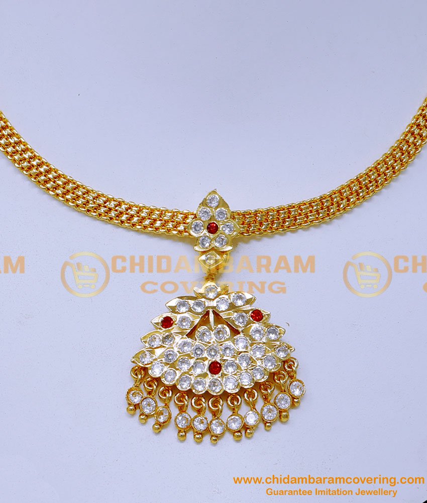 NLC1362 – Attractive Bridal Impon Gold Plated Necklace Online