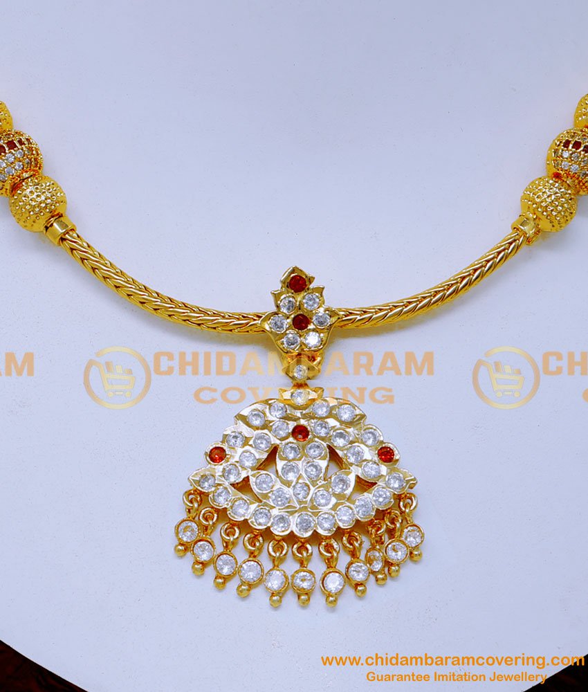NLC1366 - First Quality Impon Jewellery Online Attigai Necklace