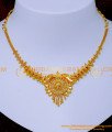 NLC1372 - Simple Daily Use Gold Plated Necklace for Wedding