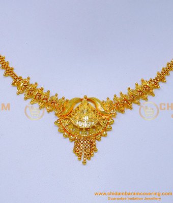 NLC1373 - Gold Model Women Simple Necklace Designs Artificial