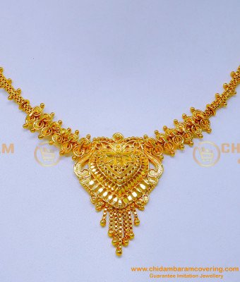NLC1376 - Gold Covering Wedding Gold Necklace Designs for Girl