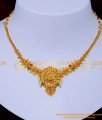 NLC1377 - Gold Plated Jewelry Simple Necklace Designs with Stone