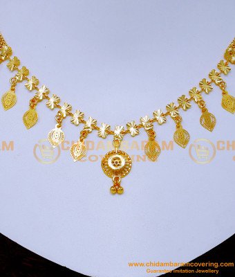 NLC1384 - Modern Necklace Designs Gold Latest One Gram Jewellery
