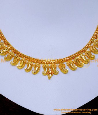NLC1387 - 1 Gram Gold Wedding Gold Necklace Designs for Saree