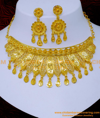 NLC1393 - New Model Best Quality Gold Forming Choker Necklace
