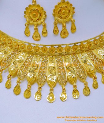 NLC1393 - New Model Best Quality Gold Forming Choker Necklace