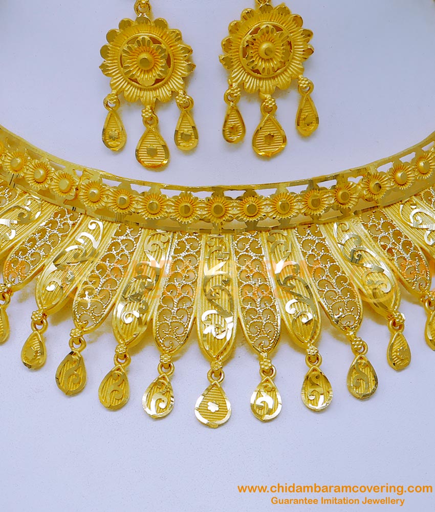 NLC1393 - New Model Best Quality Gold Forming Choker Necklace
