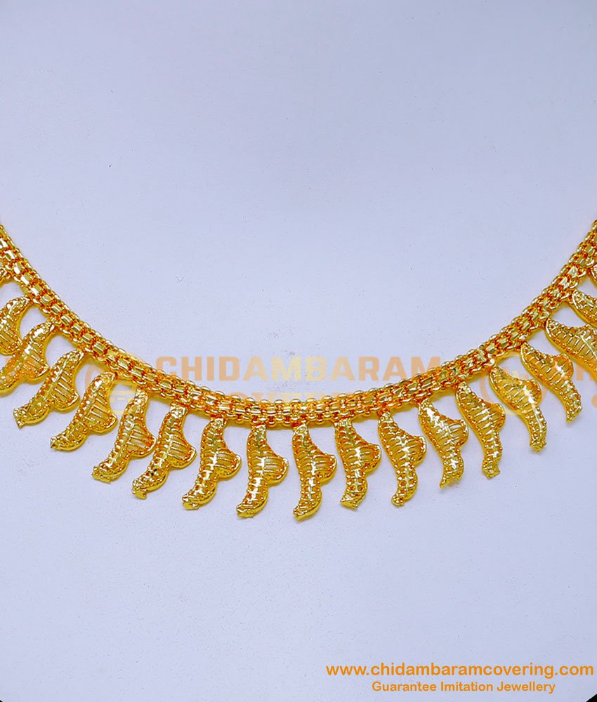 NLC1400 - Trendy Light Weight Wedding Modern Gold Necklace Designs