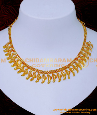 NLC1400 - Trendy Light Weight Wedding Modern Gold Necklace Designs