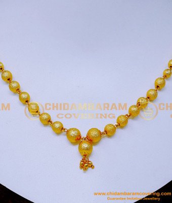 NLC1401 - Gold Forming Ball Chain Necklace Gold Designs for Girl