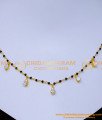 Nlc1404 - Modern White Stone Light Weight Black Crystal Necklace