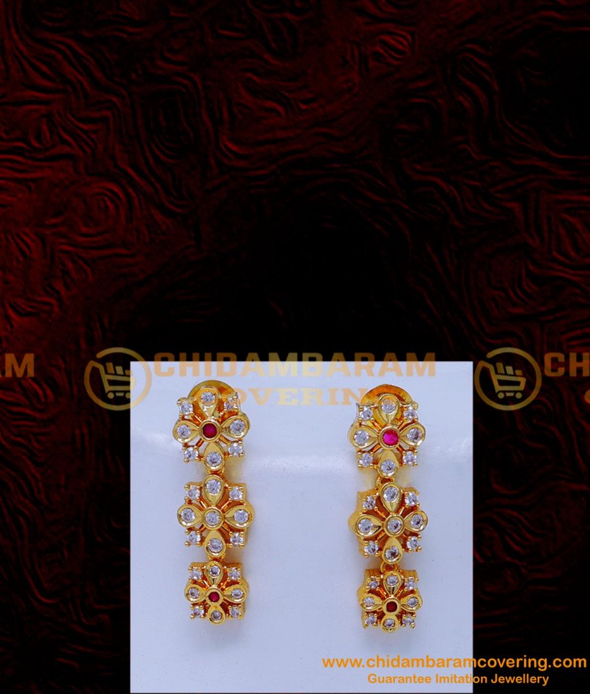NLC1408 - Latest Simple Impon Necklace Models with Earring Online