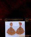NLC1410 - Gold Design Ruby Impon Necklace Set Gold Plated Jewellery