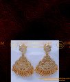 NLC1411 - Traditional Gold Design White Stone Impon Necklace Set