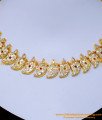 NLC1413 - Beautiful Stone Mango Design Necklace Impon Jewellery