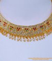 NLC1414 - Bridal Wear Multi Stone Impon Choker Necklace for Wedding