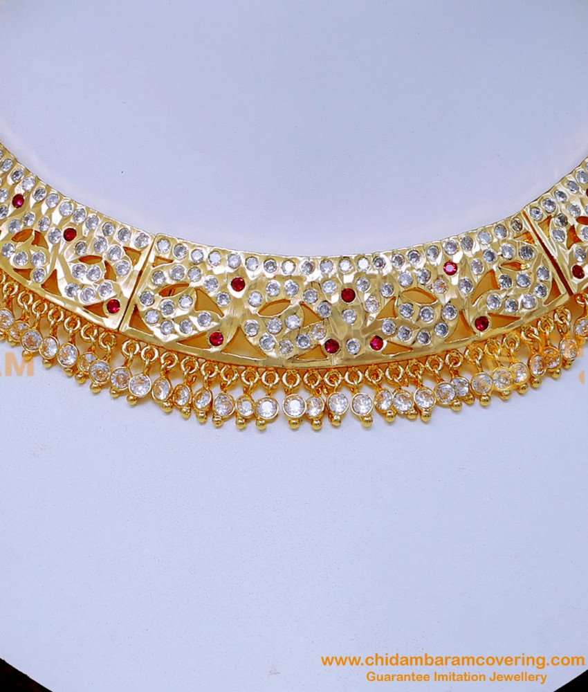 NLC1415 - New Trending Impon Choker Wedding Gold Necklace Designs