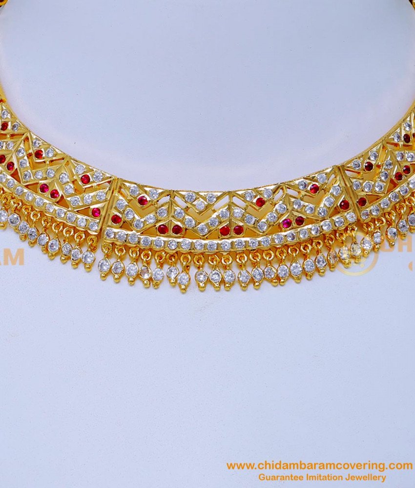 NLC1416 - First Quality Necklace Gold Choker Design Impon Jewellery