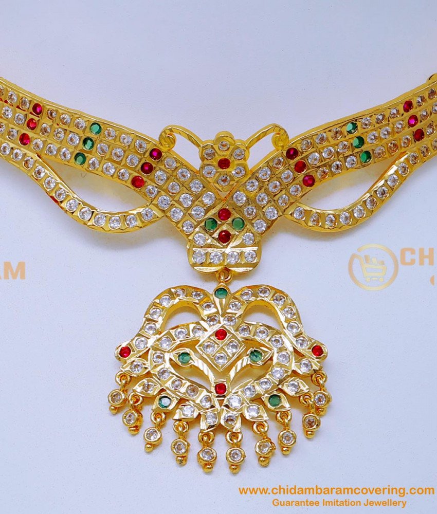 NLC1418 - Latest Gold Pattern Impon Wedding Gold Necklace Designs